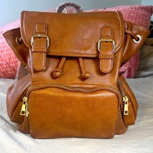 Forever 21 NWT Faux Leather Backpack Purse Tan / Brown